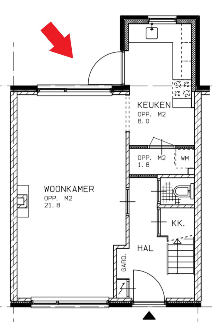 De rustplek in huis is een energetische plek aan de achterzijde